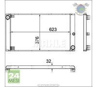 Radiatore acqua Mahle per BMW 7 E65 E66 E67 745 730