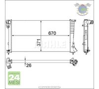 Radiatore acqua Mahle per CITROEN BERLINGO XSARA PEUGEOT PARTNER RANCH 306 #1z