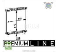 Radiatore acqua Mahle per IVECO EUROCARGO EUROFIRE #40