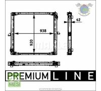Radiatore acqua Mahle per MAN LION´S MERCEDES TOURO O NEOPLAN Centroliner Trans