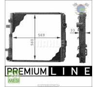 Radiatore acqua Mahle per MERCEDES ATEGO 1629 1624 1622 1618 1529 1528 1526 #4l