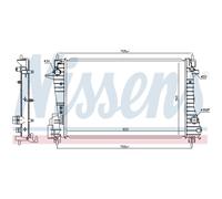 Radiatore Acqua Motore Adatto A per Chevrolet Aveo Hatchback T300 1.3 D.