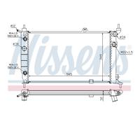 Radiatore Acqua Radiatore Motore per Opel Astra F Cc 53 54 58 59 T92 51 52 53 Es