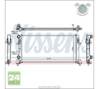 Radiatore acqua Nissens per AUDI Q2 A3 SEAT ATECA LEON SKODA OCTAVIA YETI VW GO