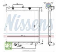 Radiatore acqua Nissens per CITROEN C3 II I C2 PEUGEOT 207/207+ 1007 207