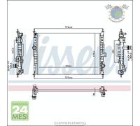 Radiatore acqua Nissens per OPEL GRANDLAND X / VAUXHALL