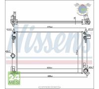 Radiatore acqua Nissens per TOYOTA COROLLA #p4