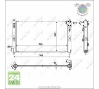 Radiatore acqua NRF per CITROEN C-CROSSER C4 MITSUBISHI OUTLANDER II LANCER VII