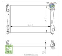 Radiatore acqua NRF per FIAT GRANDE PUNTO OPEL CORSA D #1d