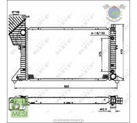 Radiatore acqua NRF per MERCEDES SPRINTER 414 412 410 408 314 312 310 308 21 #i6