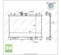 Radiatore acqua NRF per NISSAN JUKE CUBE #9a