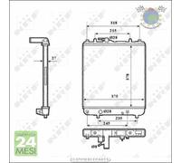 Radiatore acqua NRF per OPEL AGILA