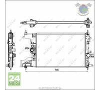 Radiatore acqua NRF per OPEL CASCADA ASTRA J