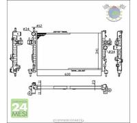 Radiatore acqua NRF per OPEL CORSA C TIGRA COMBO #1f
