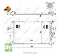 Radiatore acqua NRF per OPEL ZAFIRA A / ASTRA H G