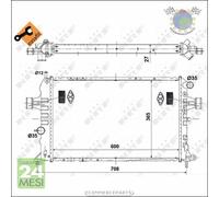 Radiatore acqua NRF per OPEL ZAFIRA B / ASTRA H ba3