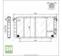 Radiatore acqua NRF per RENAULT 25