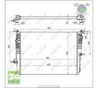 Radiatore acqua NRF per RENAULT SCENIC MEGANE MODUS GRAND
