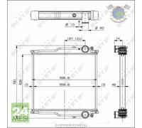 Radiatore acqua NRF per RENAULT TRUCKS MIDLUM #ku