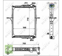 Radiatore acqua NRF per RENAULT TRUCKS MIDLUM VOLVO FL #sz