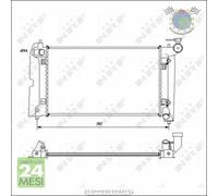 Radiatore acqua NRF per TOYOTA COROLLA AVENSIS