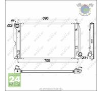Radiatore acqua NRF per TOYOTA COROLLA AVENSIS #w6