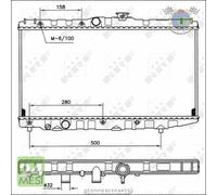 Radiatore acqua NRF per TOYOTA COROLLA CARINA