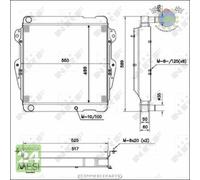 Radiatore acqua NRF per TOYOTA LAND CRUISER #nj