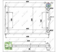 Radiatore acqua NRF per VW POLO 86C 80 86CF