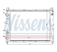 Radiatore, raffreddamento motore NISSENS 61869