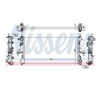 Radiatore Raffreddamento Motore Auto Nissens per Fiat Ducato Scatola 250_290