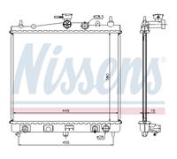 Radiatore Acqua per Nissan Micra III Note K12 1.2 16V 1.4 160 Sr E11 NE11