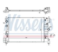 Radiatore, raffreddamento motore NISSENS 61697