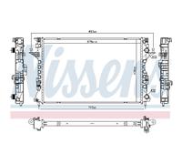 Radiatore Alette di raffreddamento saldate 637642 NISSENS per RENAULT LAGUNA II