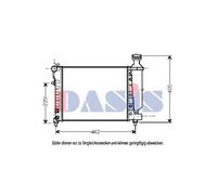 AKS DASIS Radiatore, Raffreddamento motore per CITROËN/PEUGEOT 061140N