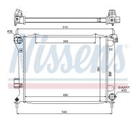 Radiatore Acqua Radiatore Motore Adatto A per Hyundai i20 Pb Pbt 1.4 Crdi 1.6