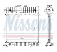 Radiatore Acqua Radiatore motore adatto a per Mercedes classe-C W202