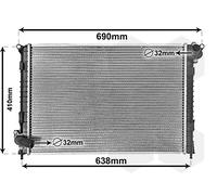 Radiatore Alette di raffreddamento saldate 06002314 VAN WEZEL per MINI MINI