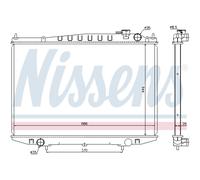 Radiatore Acqua Radiatore Motore Adatto A per Nissan Pick-Up D22 2.5 Td