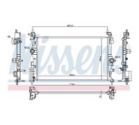 Radiatore Raffreddamento Motore Auto Nissens per Opel Adam M13 Corsa E