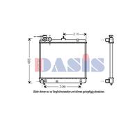 Radiatore Acqua Radiatore Motore Adatto per Hyundai Basket MX