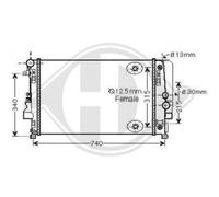 Radiatore Acqua Radiatore Motore Alluminio per Mercedes-Benz Bus W639 126