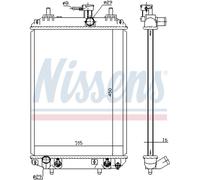 Radiatore Acqua Radiatore Motore Compatibile Per Daihatsu Materia 1.5 1.3