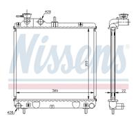 NISSENS 67500A Radiatore, Raffreddamento motore per HYUNDAI
