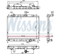 Radiatore Acqua Radiatore Motore Compatibile Per KIA Rio II JB 1.5 CRDi