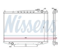 Radiatore, raffreddamento motore NISSENS 67356