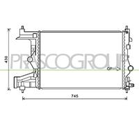 PRASCO OP416R006 Radiatore motore
