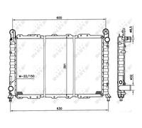 Radiatore Alette di raffreddamento montate meccanicamente 58996 NRF