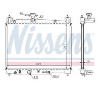 Radiatore, raffreddamento motore NISSENS 64801