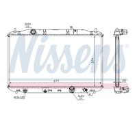 NISSENS 68135A Radiatore, Raffreddamento motore per HONDA